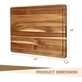 thumbnail image 2 of Acacia Wood Cutting Board Extra Thick Heavy Duty Chopping Board 24x18x1.2" Large Kitchen Board Durable Edge Grain Design with Juice Grooves for Cooking, 2 of 8