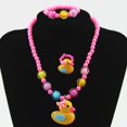 thumbnail image 4 of Juego de 5 joyas para niños, collar para niñas pequeñas, pulsera, anillo, pendientes, pinzas para el pelo, joyería de fantasía, regalo para fiestas, juegos de disfraces, 4 of 5