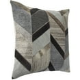 thumbnail image 6 of Ox Bay Faye Gray/Brown Geometric Wool Blend Adult Decorative Throw Pillow, 6 of 6