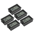 thumbnail image 3 of Probador de temperatura y humedad, 5 piezas, termómetro higrómetro LCD, termómetro interior, higrómetro, medidor de temperatura y humedad, máxima eficiencia, 3 of 12
