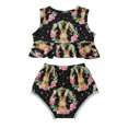 thumbnail image 2 of Vedolay Girl Summer Short Sets Girls Summer Cute Print Shorts Set T-Shirt and Short Pant 2 Piece Outfits,Black 3-6 Months, 2 of 5