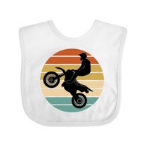 Inktastic Dirt Biking Motocross Retro Boys or Girls Baby Bib