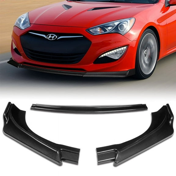 For 2013-2016 Hyundai Genesis Coupe Carbon Look KS-Style Front Bumper Body Lip