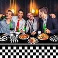 thumbnail image 4 of Poqirzan 146PCS Race Car Party Tableware Set Racing Car Plates and Napkins Party Supplies Black and White Checkered Race Car Birthday Party Decorations Car Tablecloth Paper Plates Nap, 4 of 8