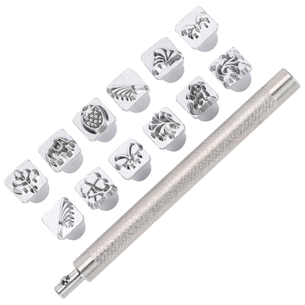 Herramienta de punzonado para estampar, 12 piezas, herramientas de punzonado para cuero, kit de herramientas de punzonado para estampar, ingeniería de precisión