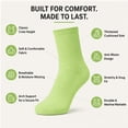 thumbnail image 5 of Comfort Crew Socks 6 Pairs for Women, Soft Breathable Stretch Socks, Non Binding Comfortable Fit for Work, Walking & Everyday Wear, Size 7-9, 5 of 6
