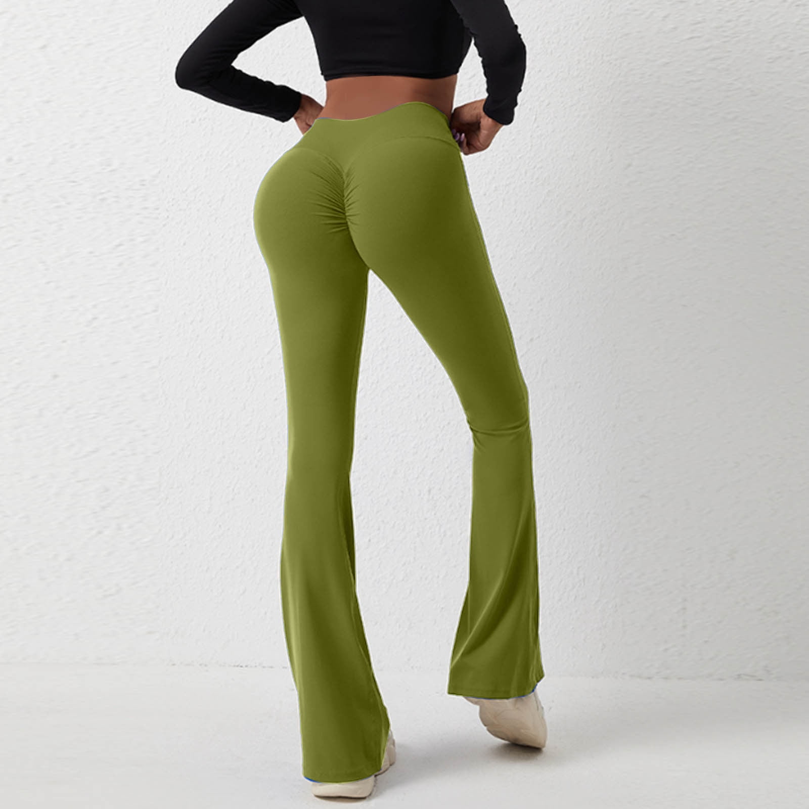 Women's Flare Leggings – High Waist Bootcut Yoga Pants With Tummy Control & Hidden Pocket