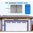 thumbnail image 3 of Grey Garage Door Screen for 1 Car 9x7FT, Magnetic Screen Doors with Retractable Fiberglass Mesh and Heavy Duty Weighted Bottom, Easy Assembly & Pass, Hands Free Screen Door for Entry Door, 3 of 7