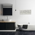 thumbnail image 2 of The Stupell Home Decor Collection Grey and White Planked Look Bathroom Rules Typography Canvas Wall Art, 2 of 6