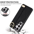 thumbnail image 2 of ELEHOLD for Samsung Galaxy S26 Ultra Protective Case,  Shockproof PU Leather Ring Holder Kickstand Wrist Strap Cover for Women Men,Black, 2 of 8