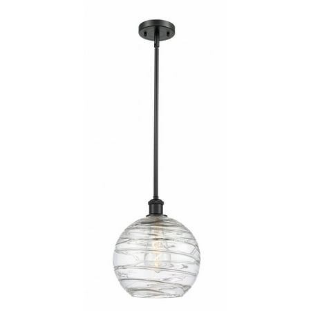 

Innovations 516-1S-BK-G1213-10-LED Large Deco Swirl 1 Light Pendant part of the Ballston Collection Matte Black