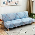 thumbnail image 5 of Dowbom Armless Futon Slipcover,Stretch Foldable Sofa Bed Slipcover Protector Anti-Dust Removable Washable Spandex Printed Futon Cover for Living Room Bedroom Decoration-medium(160-190cm)-I, 5 of 7