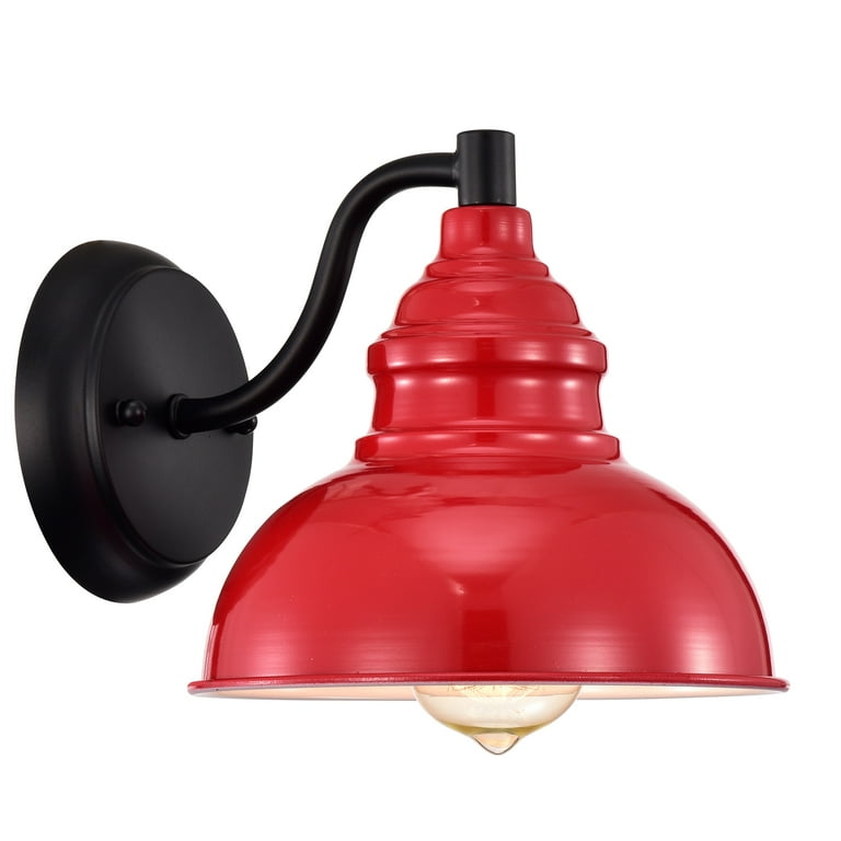 RADIANCE goods Industrial 1 Light Matte Black Indoor Wall Sconce 8