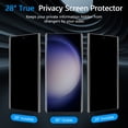 thumbnail image 3 of Cnarery Galaxy S23 Ultra Privacy Screen Protector, 9H Shatterproof Premium Privacy Tempered Glass Film  ( Doesn’t Support Fingerprint Sensor), [3D Curved] [Scratch Resistant] [Case-Friendly], 3 of 7