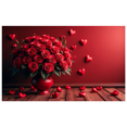 thumbnail image 3 of Valentine's Day Heart Love Backdrop Banner Romantic Flower Design Wedding Photo Props Party Decorations Background Event Display, 3 of 4