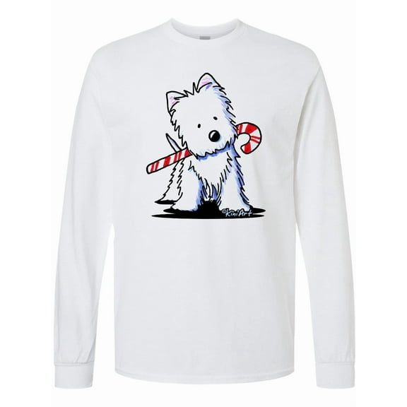 Inktastic Candycane Cutie Westie Long Sleeve T-Shirt