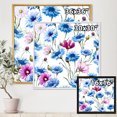 thumbnail image 4 of Designart 'Pink and Blue Wild Cornflowers' Traditional Framed Canvas Wall Art Print, 4 of 5