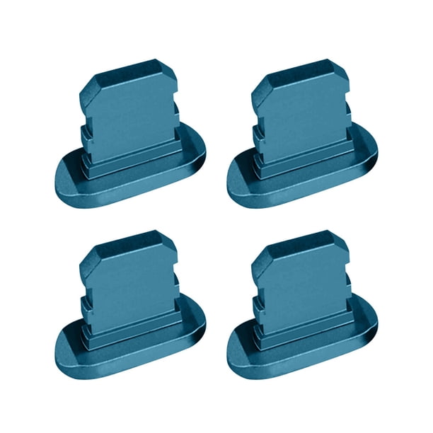 Matsuzay 4Pcs Mobile Phone Stopper Dust Proof USB Protection Anti-dust Cap Micro Charging Port Replacement for 13/Mini/Pro/Pro Max Cables de audio/vídeo Azul marino