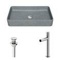 thumbnail image 2 of Vigo Vgt2080 Ashford 14" Concrete Vessel Bathroom Sink - Chrome, 2 of 7