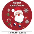thumbnail image 2 of 500pcs Christmas Label Stickers, 1.5 Inch Christmas Stickers 8 Designs Round Labels, Envelope Bag Christmas Label Stickers Christmas Craft, 2 of 5