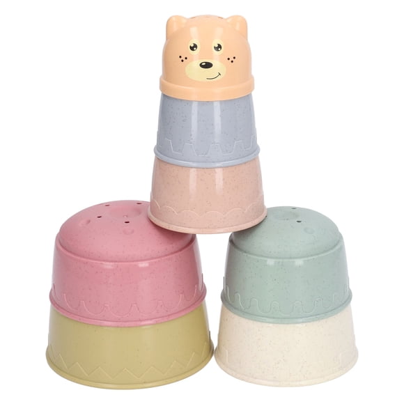 Tazas Apilables Para Niños Pequeños, Múltiples Formas De Juego, Juguete Ligero Con Taza Anidada, Habilidades De Coordinación Duraderas Para Niños De 1 A 3 Años