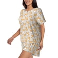 thumbnail image 2 of Rateoe Corgi Dog Pattern Women's Short-Sleeved Pajama Set - 2 Piece Soft and Lightweight Sleepwear Set-Large, 2 of 7