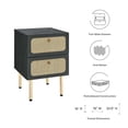 thumbnail image 6 of Modway Chaucer 2-Drawer Nightstand in Black, 6 of 7