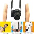 thumbnail image 4 of Black Camera Strap Set - 2 Black Neck Straps, 1 Black Shoulder Strap, 1 Adjustable Wrist Strap for Canon Nikon Sony DSLR, 4 of 5