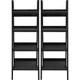 thumbnail image 3 of Ameriwood Home Lawrence 4 Shelf Ladder Bookcase Bundle, Black, 3 of 5