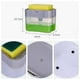 thumbnail image 5 of Dispensador de jabón de cocina + soporte para esponja, contenedor para jabón con recarga instantánea Blanco, 5 of 9