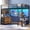 Brown, variant on Toogaho Full Loft Bed with U Shaped Desk & LED Lights & Charging Station,Metal LED Loft Bed Frame with 10 Storage Drawers & Door Cabinet & 13"H Guardrail,Brown