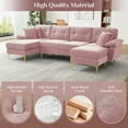 thumbnail image 5 of Rophefx 114" Convertible L-Shaped Sectional Sofa with Chaise Lounge, Ottoman and Pillows, 5 of 10