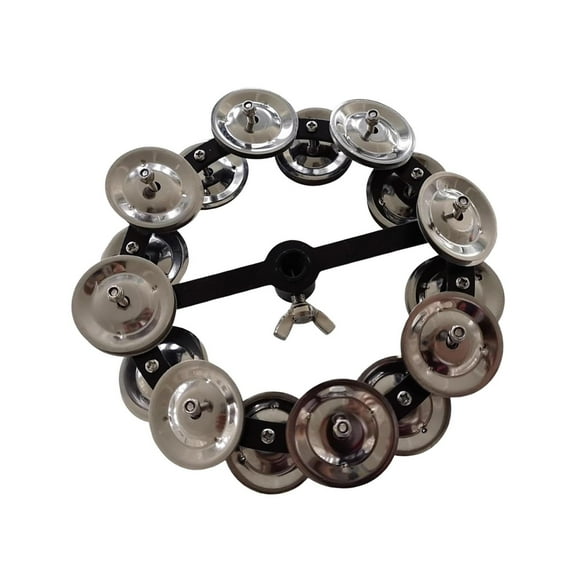 Walson Hi Hat Tambourine with Double Row Music Rhythm Tambourine for Ensemble