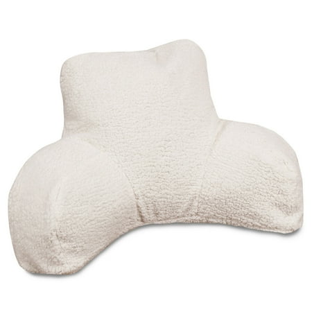 Majestic Home Goods Indoor Cream Sherpa Reading Pillow With Arms