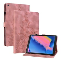 XYX for Samsung Galaxy Tab A 8.0 Inch 2019 Release SM-T290 SM-T295 Case, PU Leather Slim Folio with Multi-Angle Stand - Pink Lily Flower