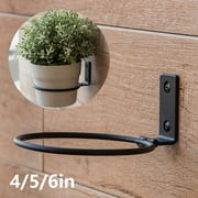 Plant Hangers Outdoor and Indoor Ring Holder Set Wall Hook Metal Plant Stand 6 Inch Planters