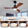 thumbnail image 2 of Ventilador de techo BOJUE de 42" con aspas de madera, luz LED y control remoto, 2 of 9