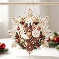 thumbnail image 6 of Christmas Pearl Suncatcher Kit Diy Assembled Ornament 1Pc- Acrylic Snowflake Shape Board With Metal Chain And Dimensional Pearls For Holiday Window Display, 6 of 6