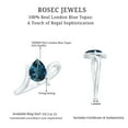 thumbnail image 6 of Rosec Jewels Real London Blue Topaz Pear Shaped Engagement Ring for Women - Statement Ring - AAA Quality - with Jewelry Box, 14K White Gold, US 13.00, 6 of 9