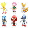 6pcs Sonic The Hedgehog Toys for Boys,Sonic Series Action Figures Toys,Sonic Cake Toppers Cartoon Theme Collection Playset Suitable for Kids Birthday Party Cake Decorations Baby Shower Party Supplies