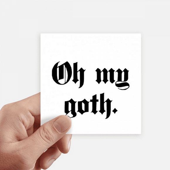 Exclamation Gothic Alphabet Sticker Square Waterproof Stickers Wallpaper Car Decal