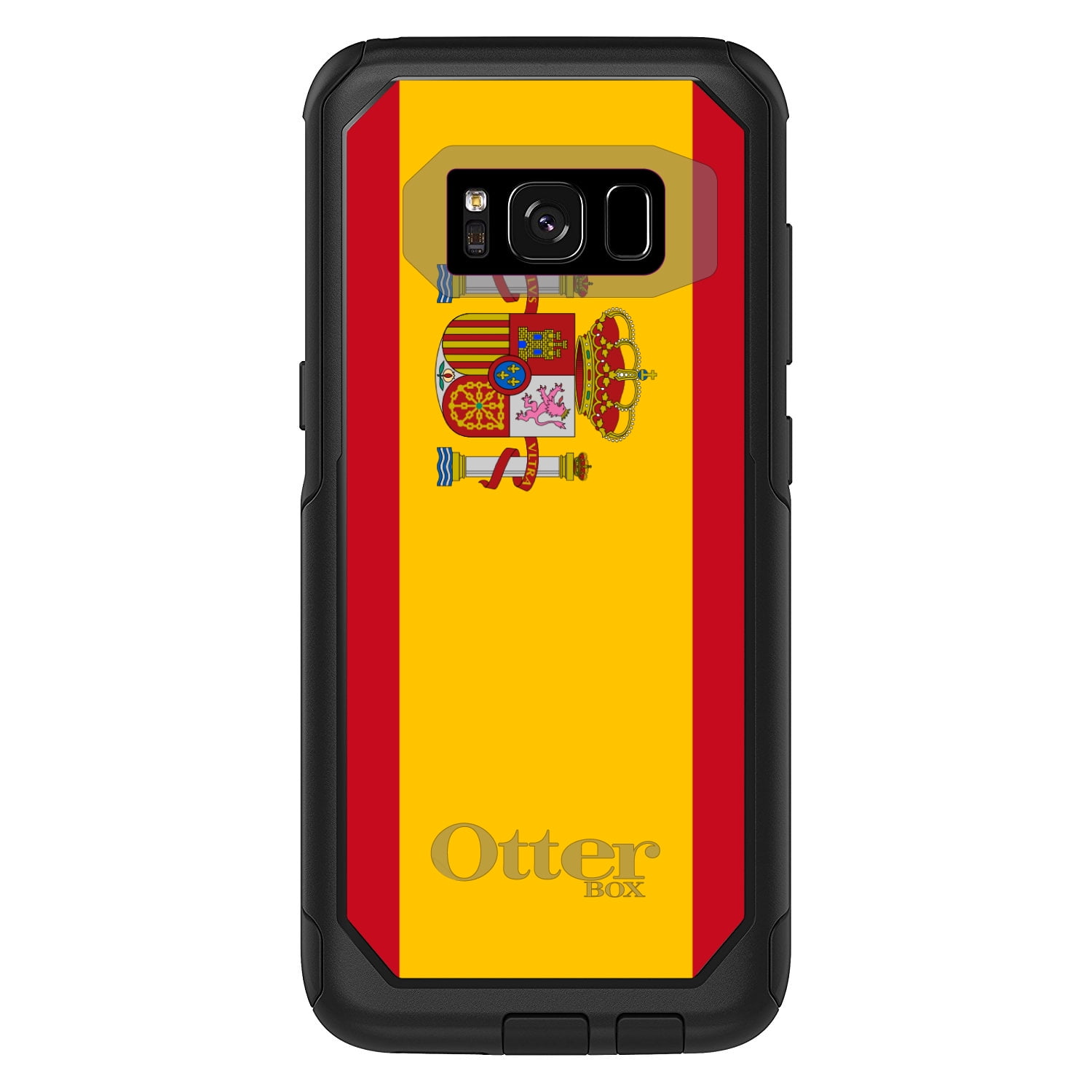 DistinctInk Custom Black OtterBox Commuter Series Case for Samsung Galaxy S8...