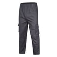 thumbnail image 3 of TKKCS Mens Cotton Cargo Pants Relaxed Fit Casual Outdoor Elastic Waist Straight Leg Work Pants with Multi Pockets Dark Gray 3XL, 3 of 7