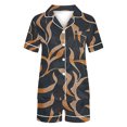 thumbnail image 5 of SwiftWear Women's Summer Vintage Print Button. Pajama Set 2 Piece- Retro Collar Short Sleeve Top & Shorts Cozy Loungewear, 5 of 6