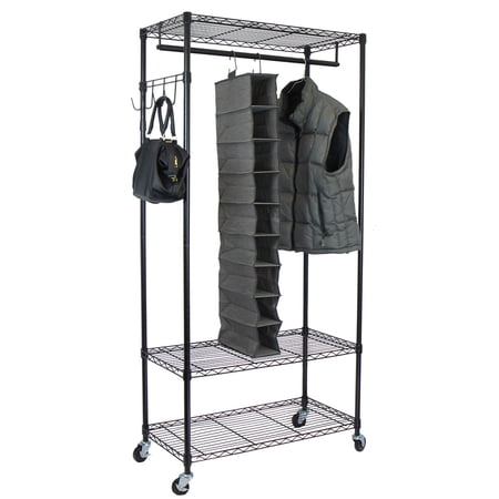 black garment rack