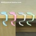 thumbnail image 2 of huanledash 5 Pcs Desk Hanging Hooks Strong Load-bearing Punch-free Firm Support Save Space Anti-slip Storage High Strength Student Stationary Table Hooks Household Products, 2 of 8