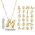 thumbnail image 3 of MOQIN Gold Bubble Letter Necklace for Women,A-Z Pendant Necklace for Women, Fashion Jewelry,14k Gold-Plated Brass,Dainty Alphabet Pendant Gold Plated Puffy Name Personalized Jewelry, 3 of 7