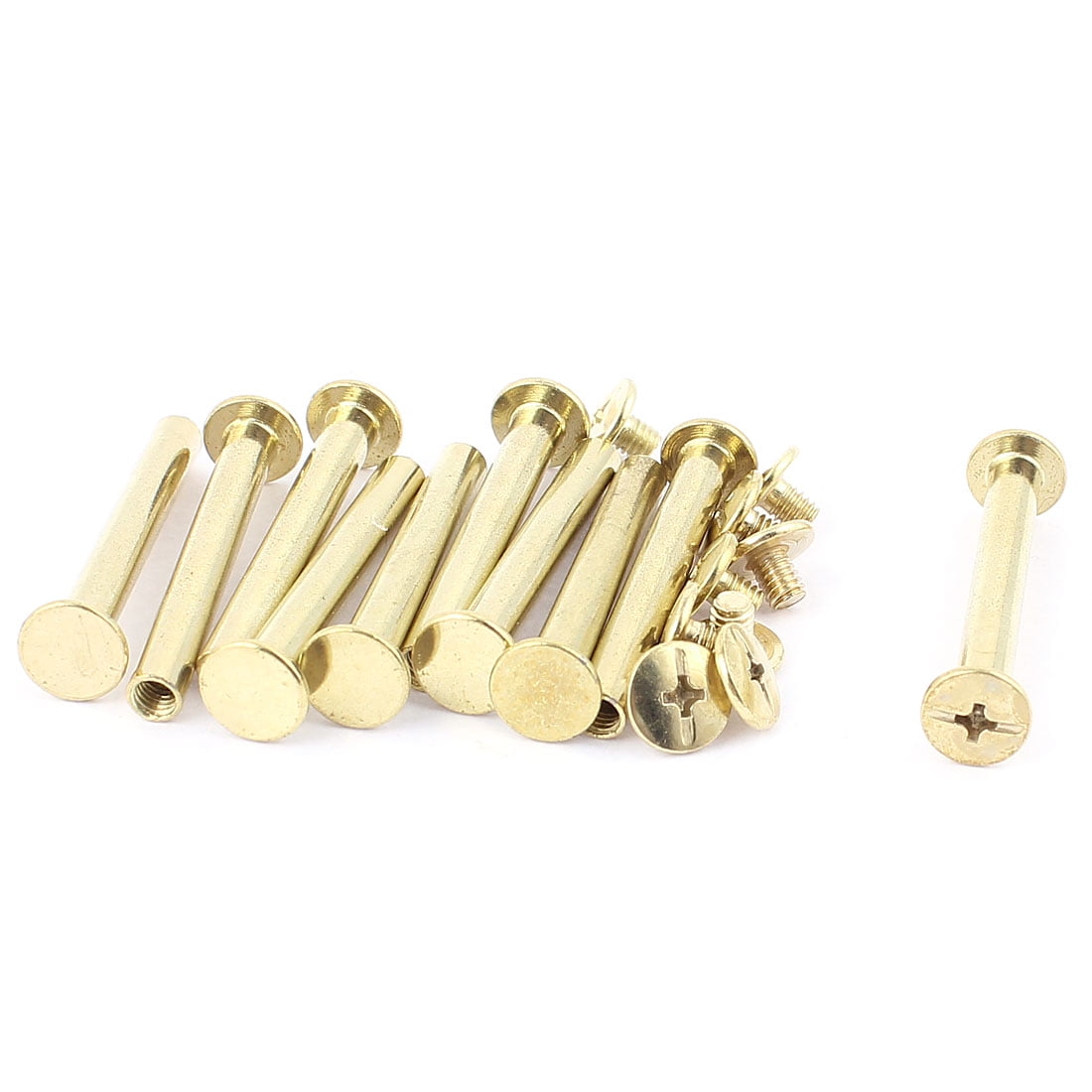 10pcs M5x40mm Brass Plated Screw Posts Binding Screws For Document