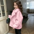 thumbnail image 4 of NAISIBABY Girls Faux Fur Coat 7T, Double-Breasted Thermal Lined Classic Lapel Winter Fashion Warm Coat Pink (5-14T), 4 of 7