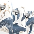 thumbnail image 3 of Whales Swim Leaves Curtains Black Out 72 Inch Length Curtains for Sliding Glass Doors Bedroom Living Room 2 Pack, 3 of 6